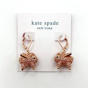 Kate Spade pave flying pig earrings